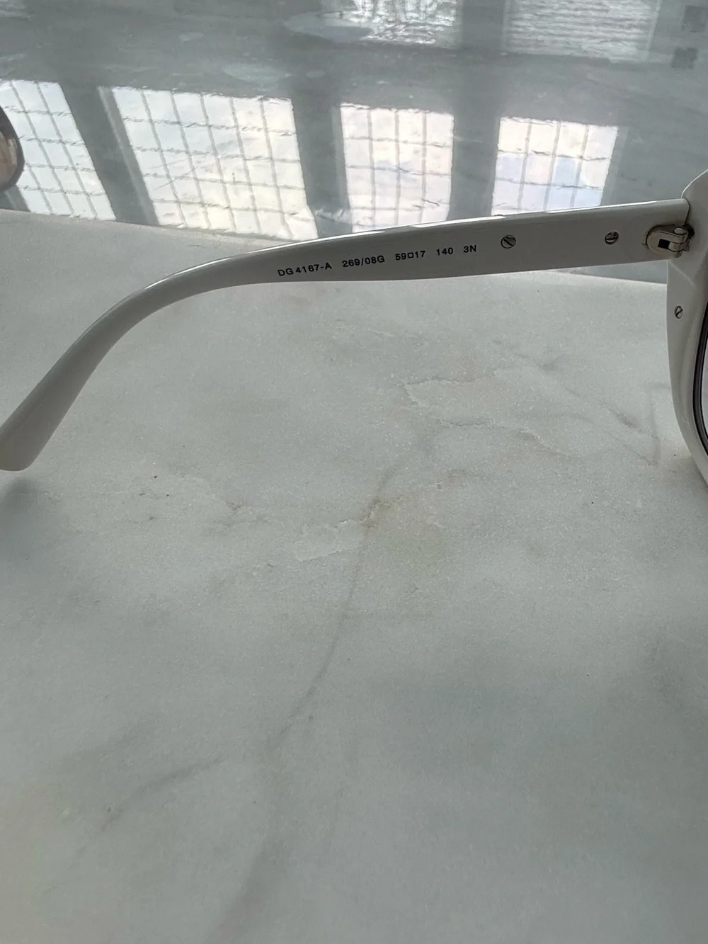 Dolce Gabbana Black, White and Gold  Baroque Floral Accent Sunglasses